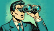 © Focused Adventures - Man Searching with Binoculars