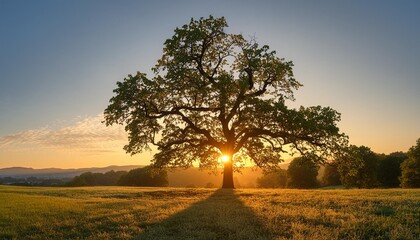 walnut tree back lit my sunrise