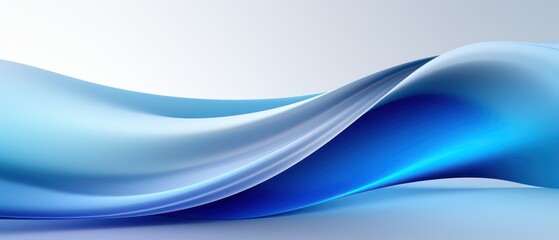 Professional 3D abstract art, gradient blue, clean lines, business feel