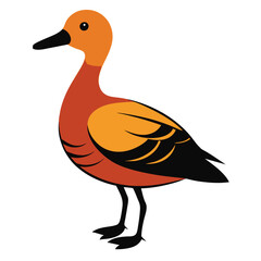 Wall Mural - Solid color Fulvous Whistling Duck animal vector design