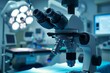 © Amni - A detailed image of a surgical microscope in an operating room