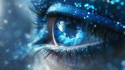 Captivating Galactic Eye Emerging From Technological Landscape:A Glimpse Into an Advanced Civilization