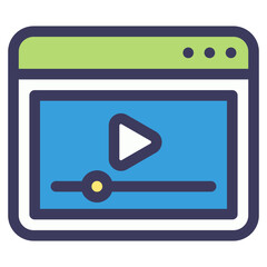 Canvas Print - online video streaming website icon