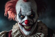 © DemiourgosAI - horror evil clown for halloween wallpaper