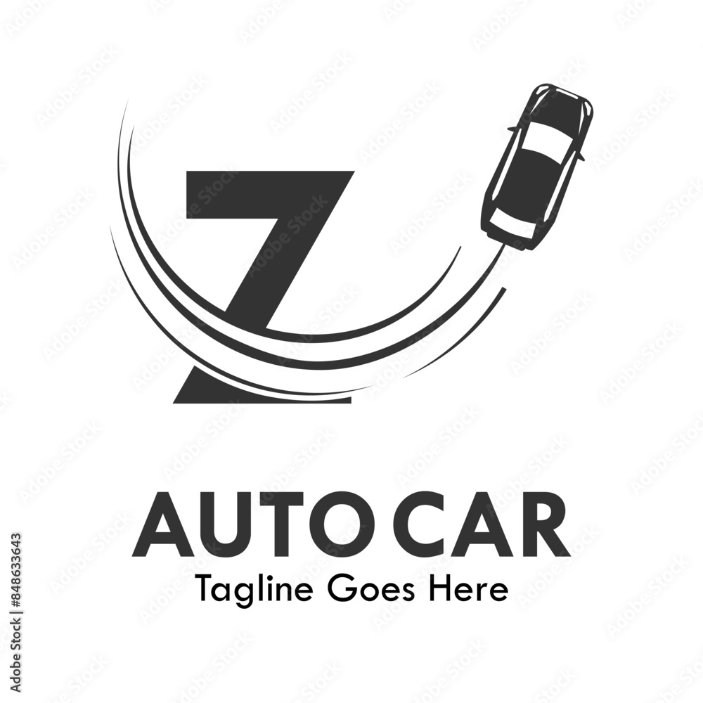 Z Car Sticker Letter z with car vector logo template. Suitable Fonts for event, promo ...
