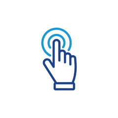 Hand touch icon, Hand cursor click icon vector