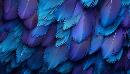 Wall Mural - blue and green purple macaw feathers