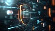 © Oulaphone - Data Compliance Assurance, Shield protecting documents with various regulatory compliance symbols concept.