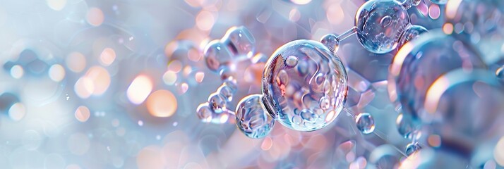 Molecule, bubble, white background, arranged cells, transparent, organic matter, close-up
