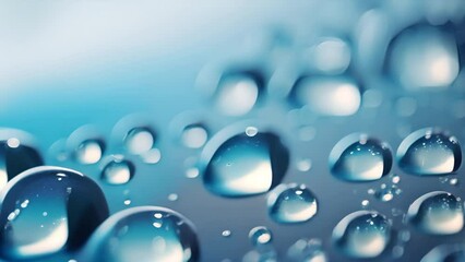 Leinwandbilder - Realistic clear water drops are ready. Rain falls on the glass