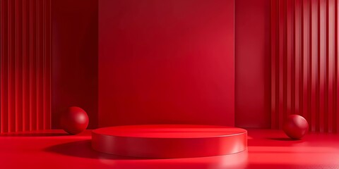 photo podium stage product mockup studio colors  red, Hd, 2:1, design, stage, product, podium, background, empty, 