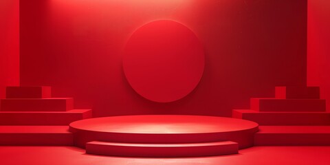 photo podium stage product mockup studio colors  red, Hd, 2:1, design, stage, product, podium, background, empty, 