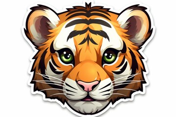 Wall Mural - Add a touch of humor with this adorable tiger sticker, sure to brighten up any surface.