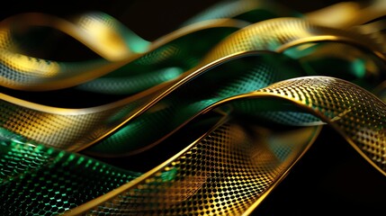 wallpaper wave liquid green gold black luxury, 16:9, HD golden, elegant, emerald, modern, decoration, blue, graphic, banner, fashion, marbling