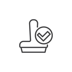 Canvas Print - Approved Stamp line icon