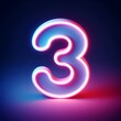 © Renu - number with bright lighting background