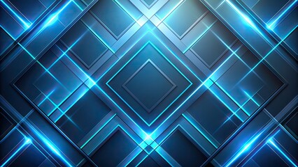 Wall Mural - Wallpaper featuring glowing blue and grey geometric lines in varying angles, abstract, background, technology, digital, design