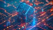 © Shahriyar - Banner concept for a smart home technology system, illustrating a home made of digits connected with domestic smart devices through cloud storage, highlighting digital control of a smart house