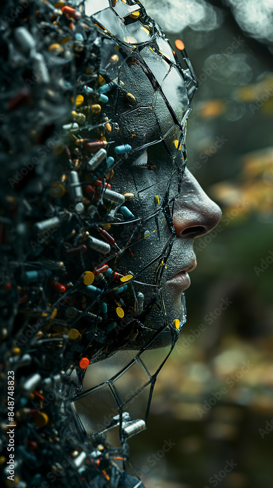 Dramatic photo depiction of the consequences of drug addiction Stock ...