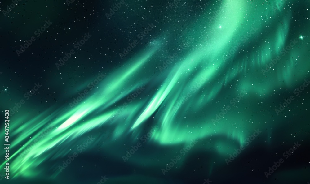 northern lights in night sky Stock Photo | Adobe Stock