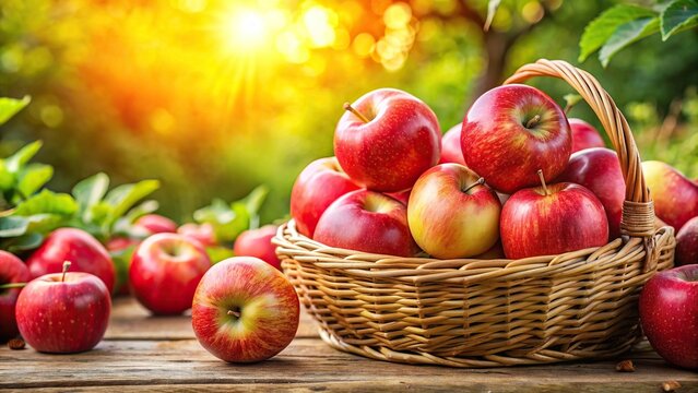 Freshly harvested red organic apples , apples, fresh, organic, harvest, red, healthy, fruit, agriculture, ripe, juicy, natural