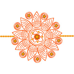 Sticker - Traditional Indian Wristband (Rakhi) Symbolizing Love Between Siblings, Png Background.