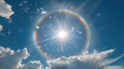 Poster - Circular rainbow around the sun sun halo