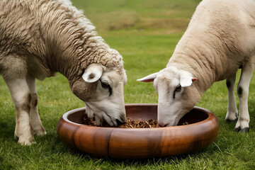 Wall Mural - sheep and lamb