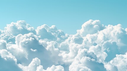 Background of white clouds against a blue sky