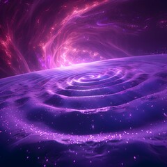 Wall Mural - dynamic neon purple backdrop with swirling light effects for futuristic product display and copy spa