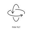© GrandDesign - Pan tilt line vector icon with editable stroke