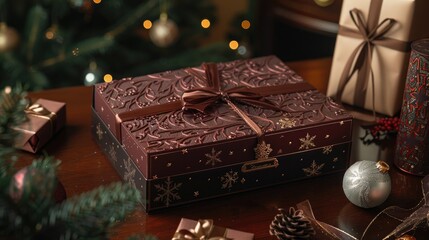 Holiday gift box to commemorate the festive season