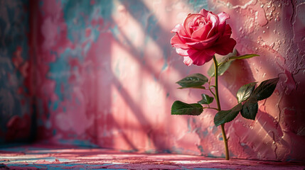 Wall Mural - Background with rose flowers, Valentine's Day or Mother's Day concept