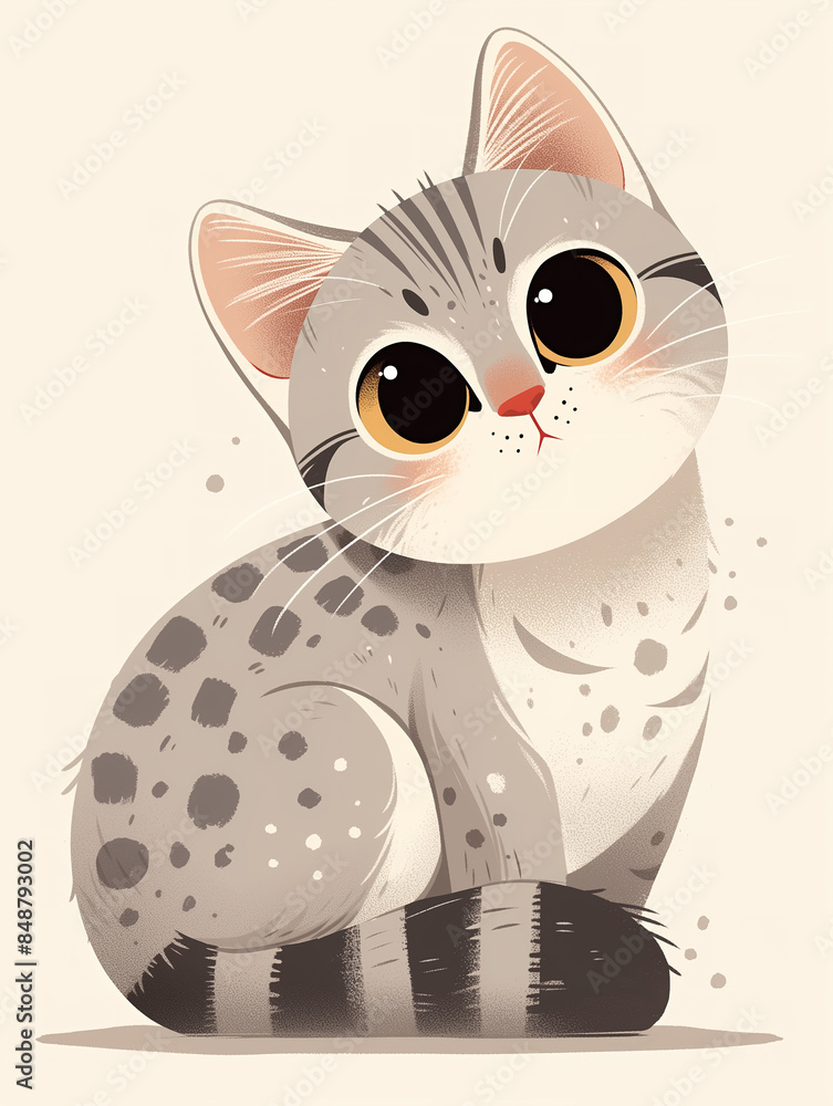 A variety of cat image libraries.Cute animal patterns of various breeds ...
