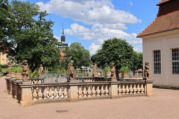 Poster - Blick in de Historischen Kurpark von Bad Lauchstädt in Sachsen-Anhalt