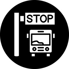 Canvas Print - Vector Design Bus Stop Icon Style