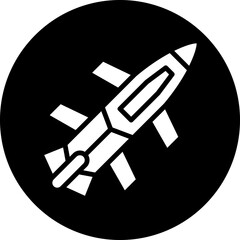 Wall Mural - Vector Design Army Rocket Icon Style