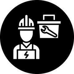 Sticker - Vector Design Electrician Service Icon Style