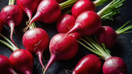 Wall Mural - Fresh Radish background, food background, vegatable background, healthy, carbs