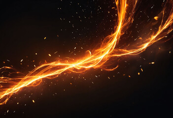 Aufkleber - Abstract Fire Streaks Background