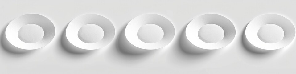 Wall Mural - mockup sticker set. realistic adhesive round stickers with curved corners and three-dimensional effe