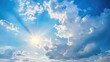 © AkuAku - Beautiful clouds and sunshine in the blue sky of a summer evening