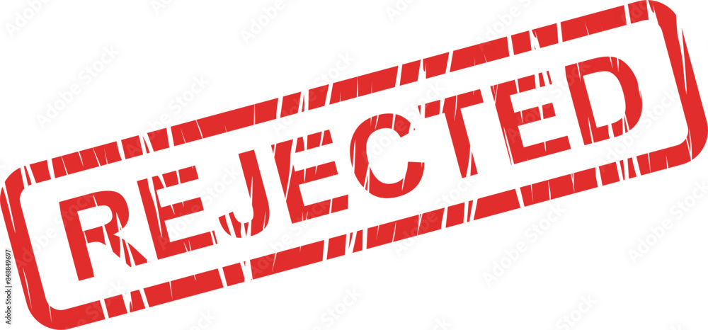 Rejected Vector Text Rejected red stamp vector text Stock Vector | Adobe Stock