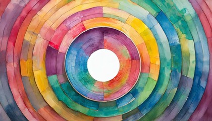 Canvas Print - abstract background with color circles, art design