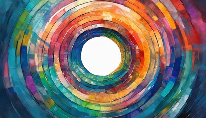 Wall Mural - abstract background with color swirl circles, art design