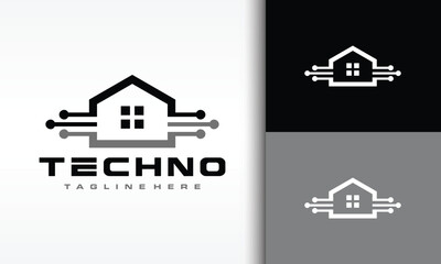 Wall Mural - tech house logo