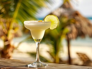 Drinks on a tropical beach
