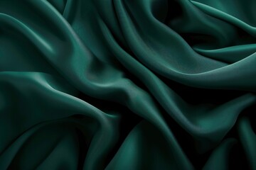 Wall Mural - Abstract Luxury gradient green background. Smooth Dark blue with Black vignette Studio Banner - generative ai