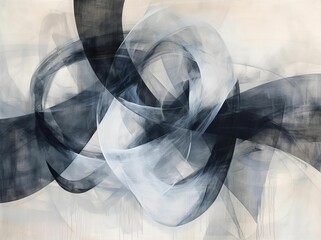 Wall Mural - ai generated illustration of oil paintings in abstract patterns