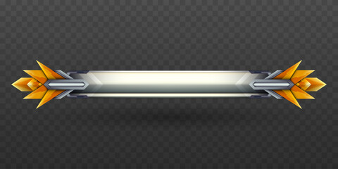 Wall Mural - Abstract silver and Yellow Colored Lower Third Game Interface Screen Title Banner for Game UI Designs